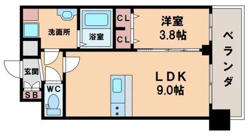 プレサンス天王寺ヴィヴァン【7階】の間取り