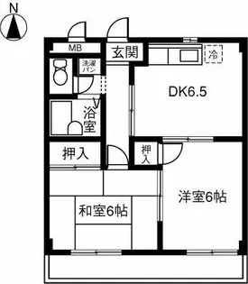 レジデンスえぎな【202号室】の間取り