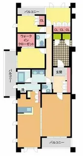 グランドメゾン夙川松園町【201号室】の間取り