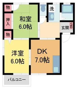 ドミール伏原【102号室】の間取り