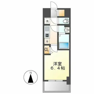 メイクス名駅南Ⅱ【5階】の間取り