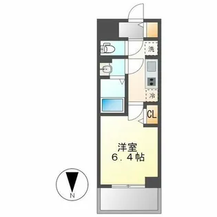 メイクス名駅南Ⅱ【5階】の間取り