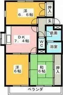 レジデンス南甚目寺【201号室】の間取り