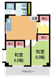 鳴尾ハイツ【1階】の間取り