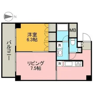 TACHIBANA BOX24【6D号室】の間取り