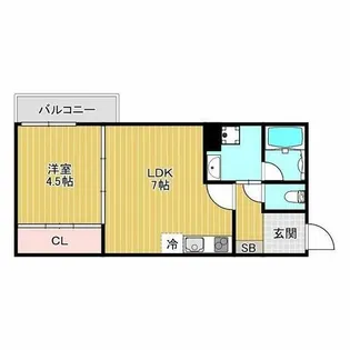 エテルナコート総持寺【3階】の間取り