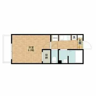 1Kの間取り画像