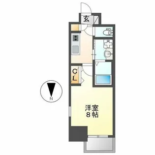 エステムコート名古屋今池アーバンゲート【205号室】の間取り