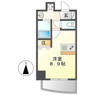 プレサンス覚王山D-StyleⅡ【1101号室】の間取り