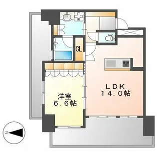 ローレルタワー名古屋栄【301号室】の間取り