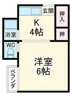京橋クイーンハイツ【3階】の間取り