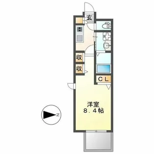 パルティール大曽根【801号室】の間取り