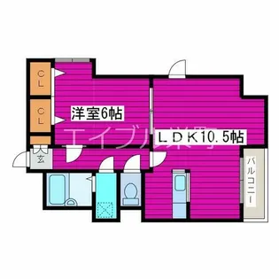 メイプル栄町【5階】の間取り