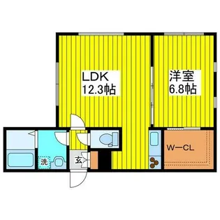blanc本町【107号室】の間取り