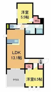 ShaMaisonGardens御影【101号室】の間取り