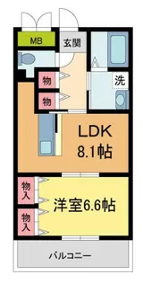 クラルテ甲子園【103号室】の間取り