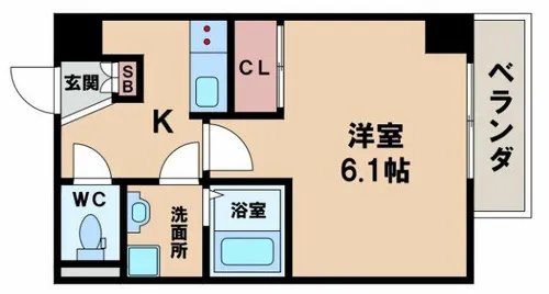 レオンヴァリエ天王寺北【3階】の間取り