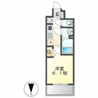 プレサンス鶴舞駅前レジス【1204号室】の間取り