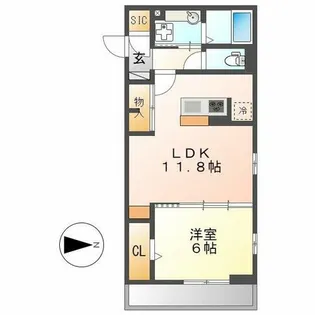 シャルルーズ【1階】の間取り