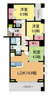 プレミスト西宮北口【308号室】の間取り