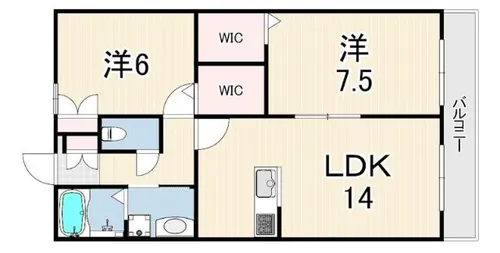 ベルフィールド【1階】の間取り