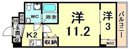 セレニテ甲子園2【5階】の間取り