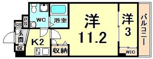 セレニテ甲子園2【5階】の間取り
