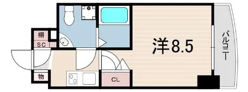 セレニテ甲子園1【4階】の間取り