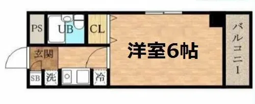 サンライズ野田阪神【3階】の間取り