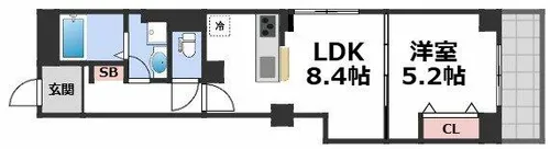 ソレイユ上汐【2階】の間取り