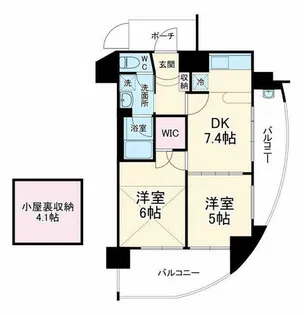 エステムコート京橋セレブⅡサザンクロス【5階】の間取り