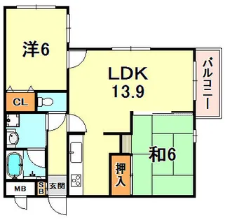 グランフェルティ東灘住吉川【1階】の間取り