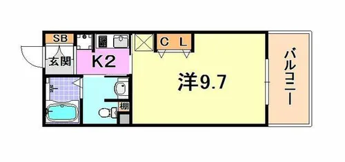 KDXレジデンス甲南山手【3階】の間取り