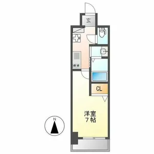 フローライト上前津【7階】の間取り