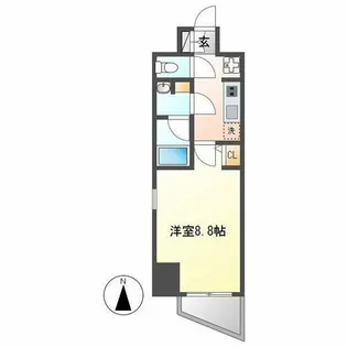 エルスタンザ徳川【1401号室】の間取り