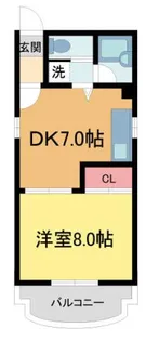 ひびき甲子園口【102号室】の間取り