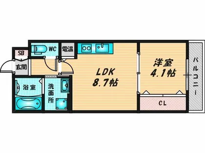 アート東大阪B【2階】の間取り