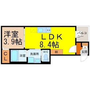 サニーガーデン黄金【3階】の間取り