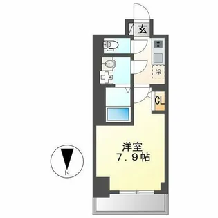 エスプレイス上前津レガシー【605号室】の間取り