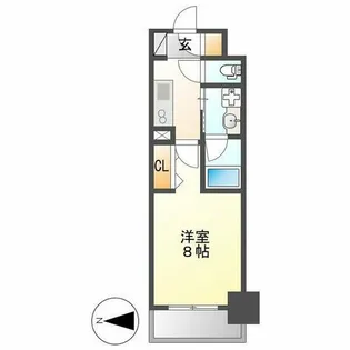 グランドゥール瑞穂通【202号室】の間取り