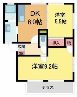 フラットK・Y・K【102号室】の間取り