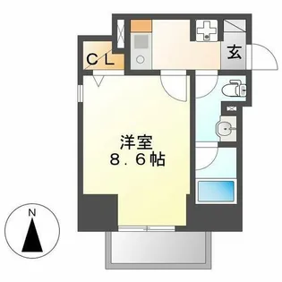 パークアクシス新栄【1211号室】の間取り