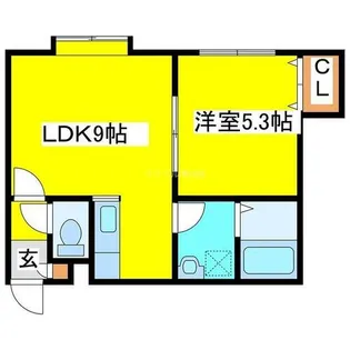ラパス真栄【203号室】の間取り
