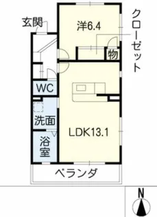 ルーチェ【201号室】の間取り