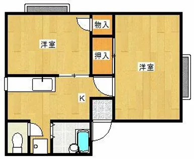 コーポアルフィ【102号室】の間取り