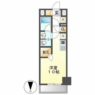 ザ・パークハビオ名古屋松原【10階】の間取り