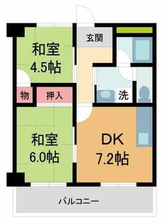 アルパ芦屋【5階】の間取り