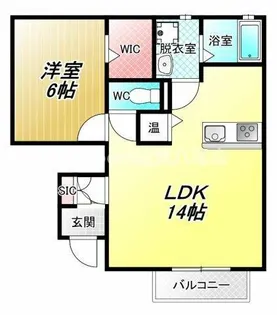 ディアセレナ B【1階】の間取り