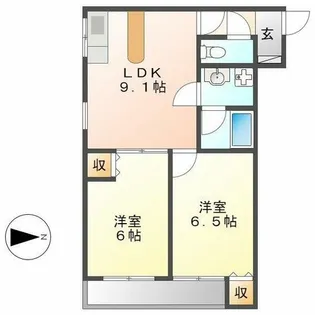 ガーディアン千代田【602号室】の間取り