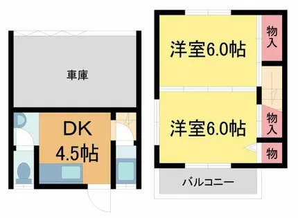兵庫県川西市加茂1丁目【テラスハウス】の間取り